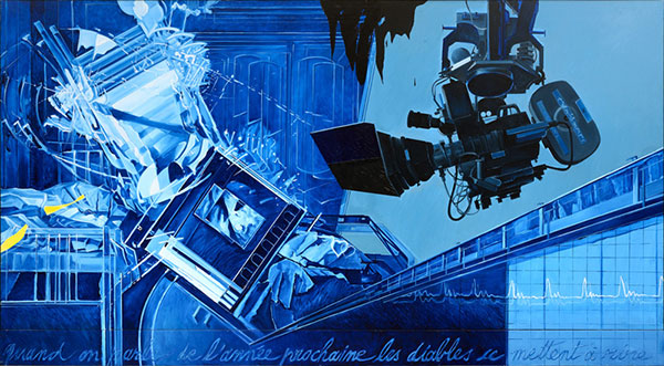"Tremblement numéro 1" - 300x170cm - huile sur toile - 2000 - Jacques Monory