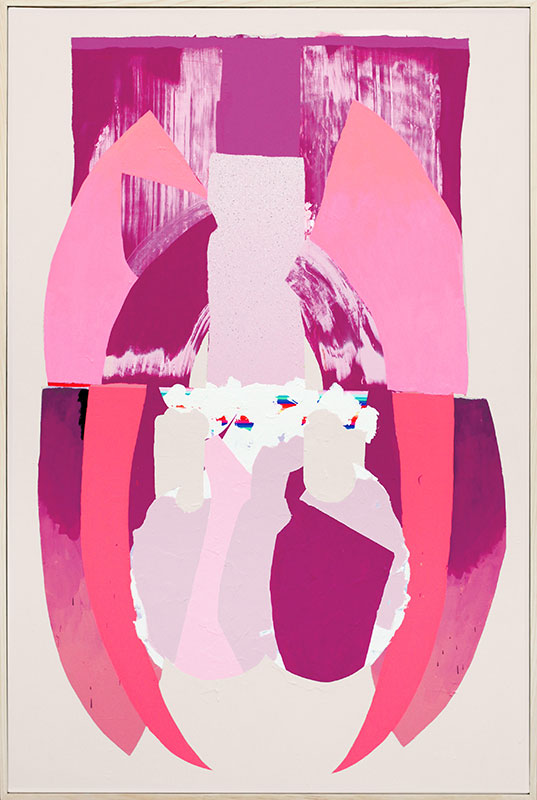 "Abstract pink pot" - 146x97 cm - Technique mixte sur toile - llk