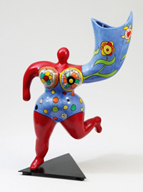 "L'ange vase" - Vase en polyester et céramique peint - 99x48x30 cm - 1993 - Niki de Saint Phalle